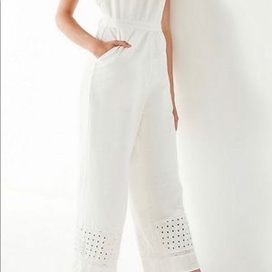 Urban Outfitters Padma Embroidered Eyelet Jumpsuit size small